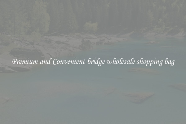Premium and Convenient bridge wholesale shopping bag