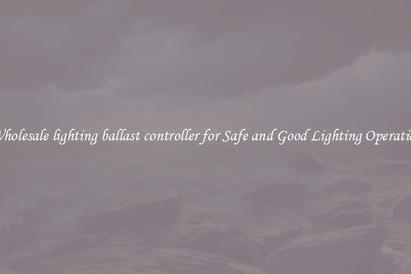 Wholesale lighting ballast controller for Safe and Good Lighting Operation