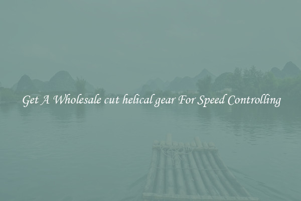 Get A Wholesale cut helical gear For Speed Controlling
