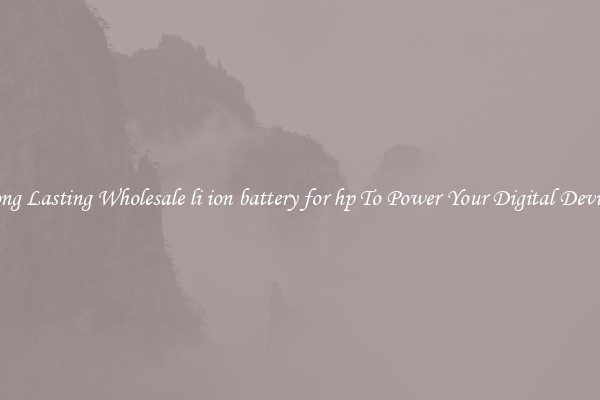 Long Lasting Wholesale li ion battery for hp To Power Your Digital Devices