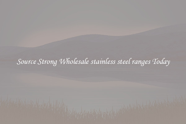 Source Strong Wholesale stainless steel ranges Today