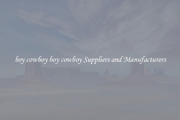 boy cowboy boy cowboy Suppliers and Manufacturers