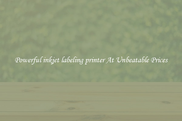 Powerful inkjet labeling printer At Unbeatable Prices