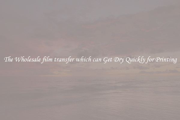 The Wholesale film transfer which can Get Dry Quickly for Printing