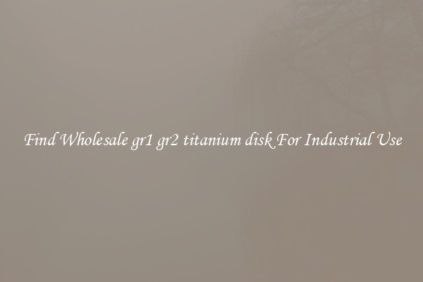 Find Wholesale gr1 gr2 titanium disk For Industrial Use