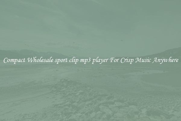Compact Wholesale sport clip mp3 player For Crisp Music Anywhere