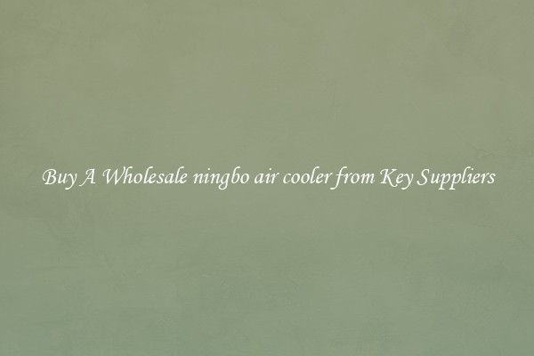 Buy A Wholesale ningbo air cooler from Key Suppliers