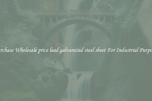 Purchase Wholesale price lead galvanized steel sheet For Industrial Purposes